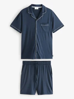 Chelsea Peers TENCEL™ modal pyjamaset met korte mouwen en knopen