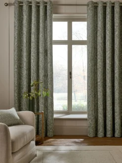 Chenille ringgordijnen met structuur