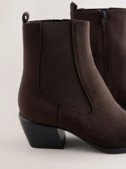 Chocoladebruin - Chelsea-stijl western cowboy Boots