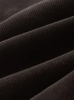 Chocoladebruin - Corduroy broek met wijde pijpen