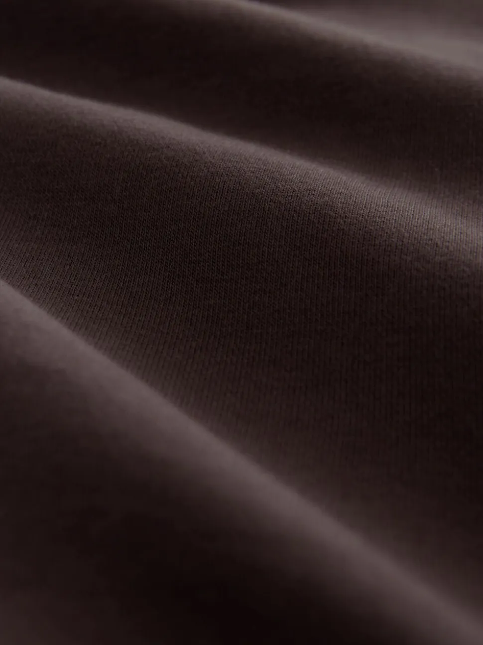 Chocoladebruin - Cotton Rich Jersey Full Zip Funnel Neck Sweatshirt