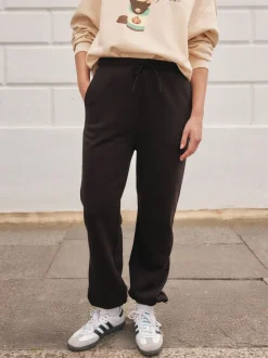 Chocoladebruin - Essentiële jersey joggingbroek met manchetten