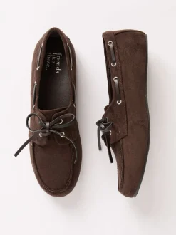 Chocoladebruin - Friends Like These Slim Vetersluiting Comfort Imitatiesuède Bootschoen Instappers