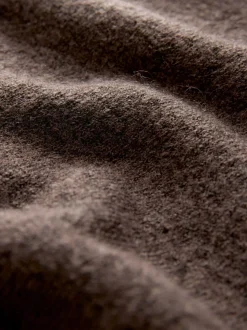 Chocoladebruin - Gebreid vest met ronde hals