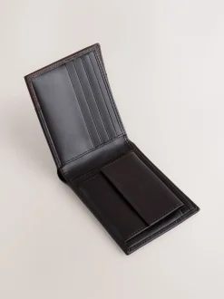 Chocoladebruin - Leren portemonnee