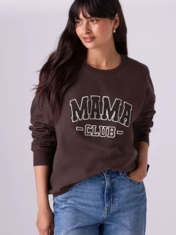 Chocoladebruin - Maternity Mini Me Sweatshirt Set