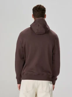 Chocoladebruin - Normale Pasvorm - Zwaargewicht Cotton Rich Jersey Hoodie