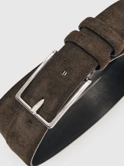 Chocoladebruin - Reiss - Dante - Suède riem