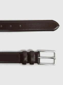 Chocoladebruin - Reiss - Dante - Gladde leren riem