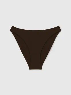 Chocoladebruin - Reiss Carina bikinibroekje met vaste zijkanten