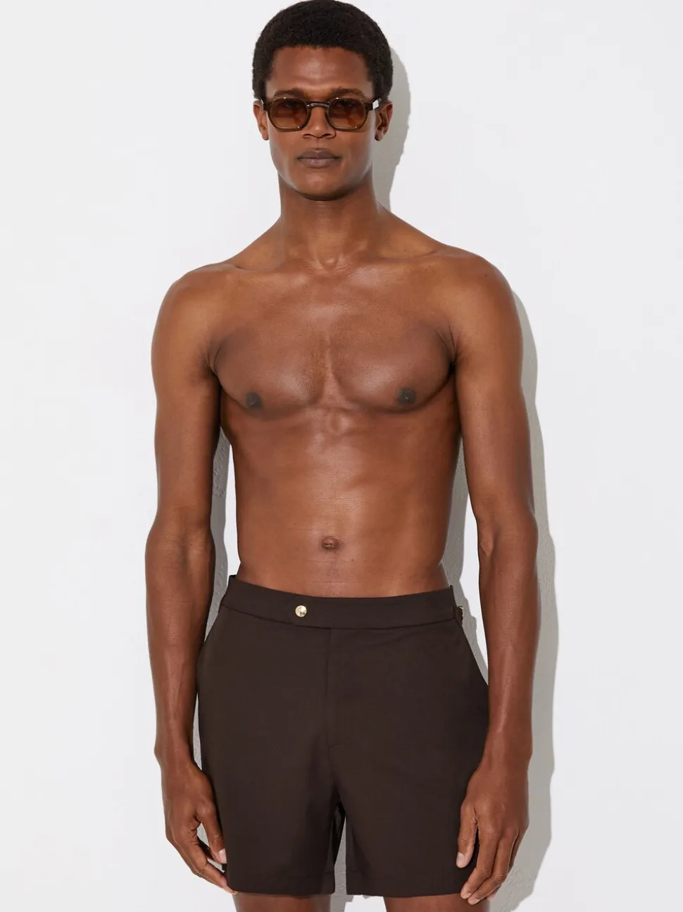 Chocoladebruin - Reiss Sun Side Adjuster zwemshort
