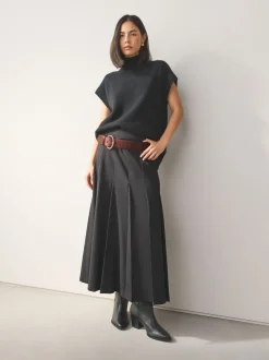 Chocoladebruin - Satin Belt with Diamante Buckle