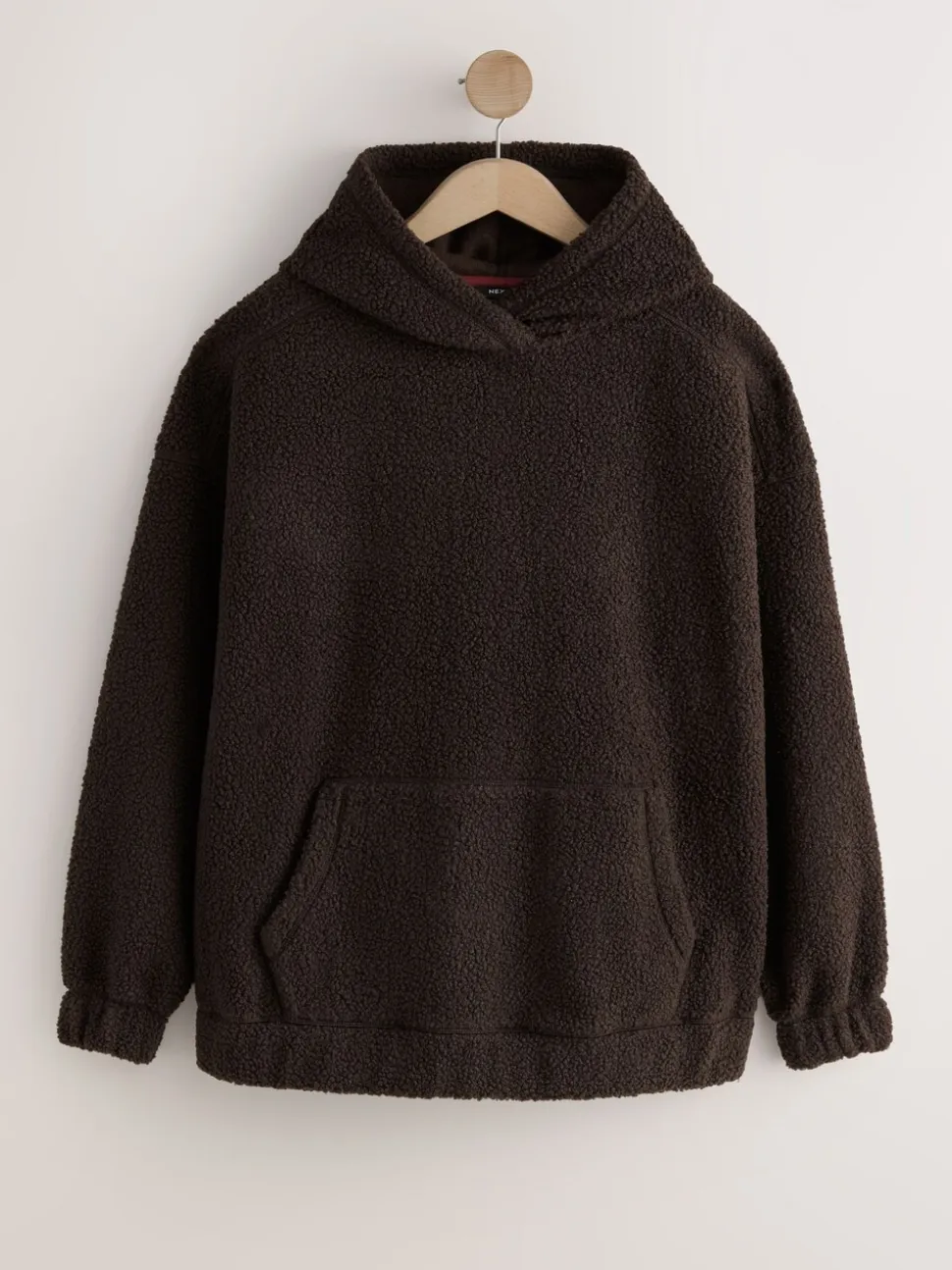 Chocoladebruin - Soft Teddy Borg Longsleeve Hoodie
