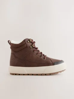 Chocoladebruin - Warm gevoerde hoge boots