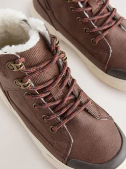 Chocoladebruin - Warm gevoerde hoge boots