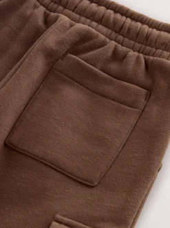 Chocoladebruin - Zacht aanvoelende jersey utility joggingbroek (3mnd-7jr)