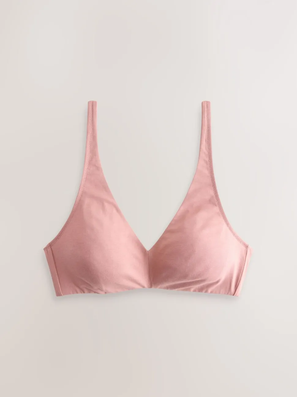 Chocoladebruin/Roze/Crème - Katoenmix ultiem comfort beha's verpakking van 3