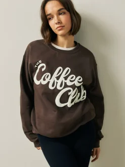 Chocolate Brown Coffee Club - Sweatshirt