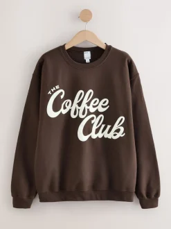 Chocolate Brown Coffee Club - Sweatshirt