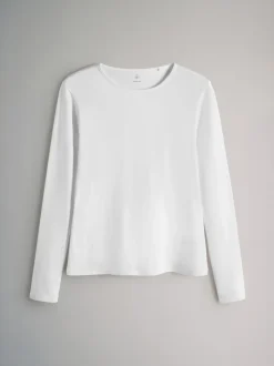 Chocolate Brown/ Taupe Brown/ Light Brown/ Neutral - The Set - 7 T-shirts met lange mouwen en ronde hals