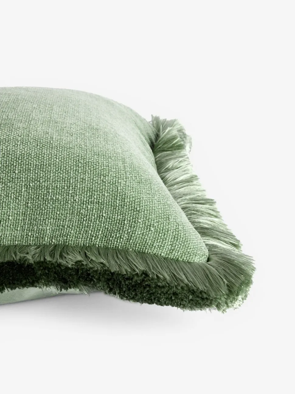 Chunky Fringe Velvet Chenille Cushion