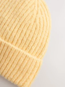Citroengeel - Fluffy beanie-muts (1-16jr)