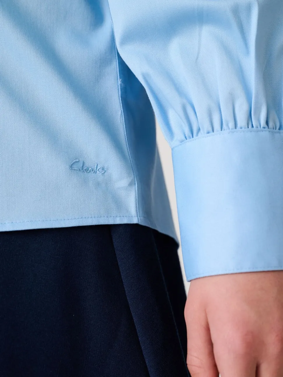 Clarks aansluitend schooloverhemd met Lange mouwen