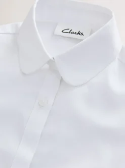Clarks Frill lange mouwen schooloverhemden 2 verpakking