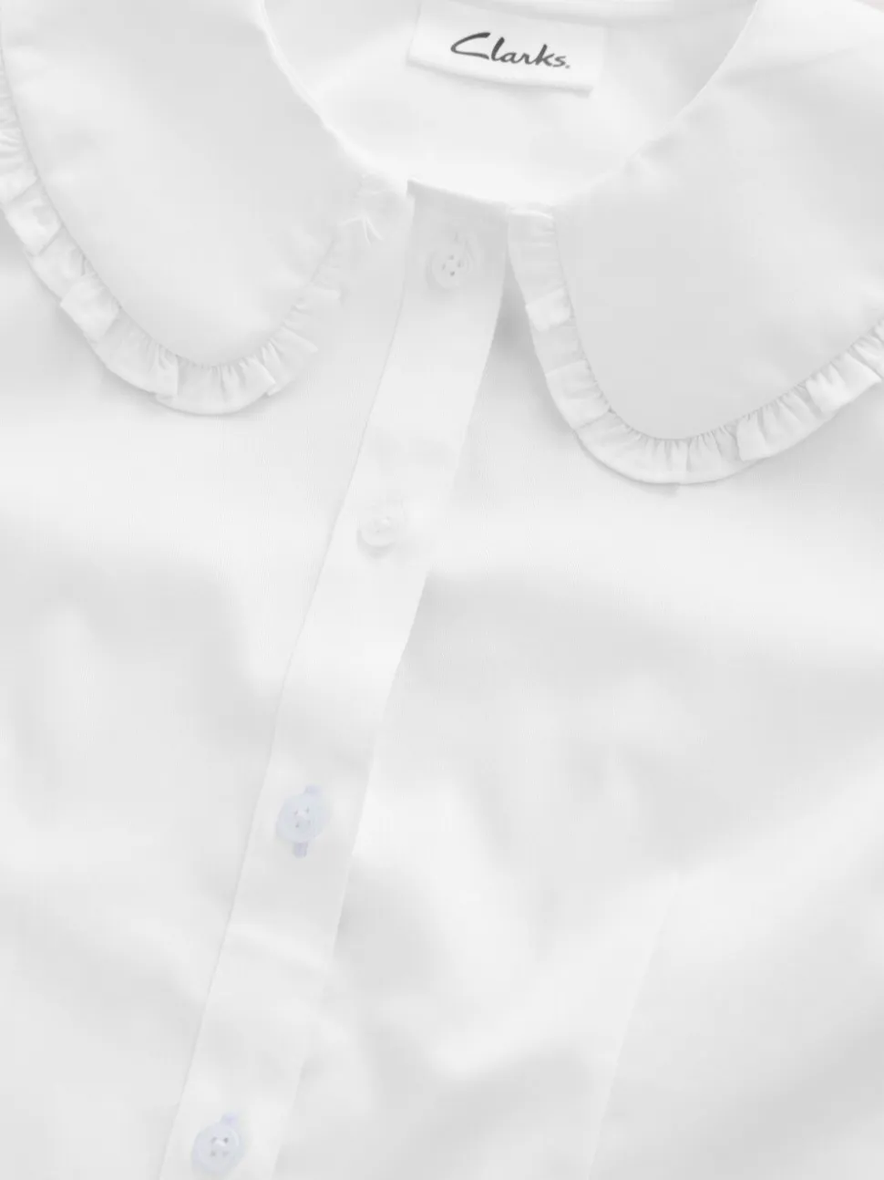 Clarks Kraag Lange Mouw Schoolshirts 2 Pack