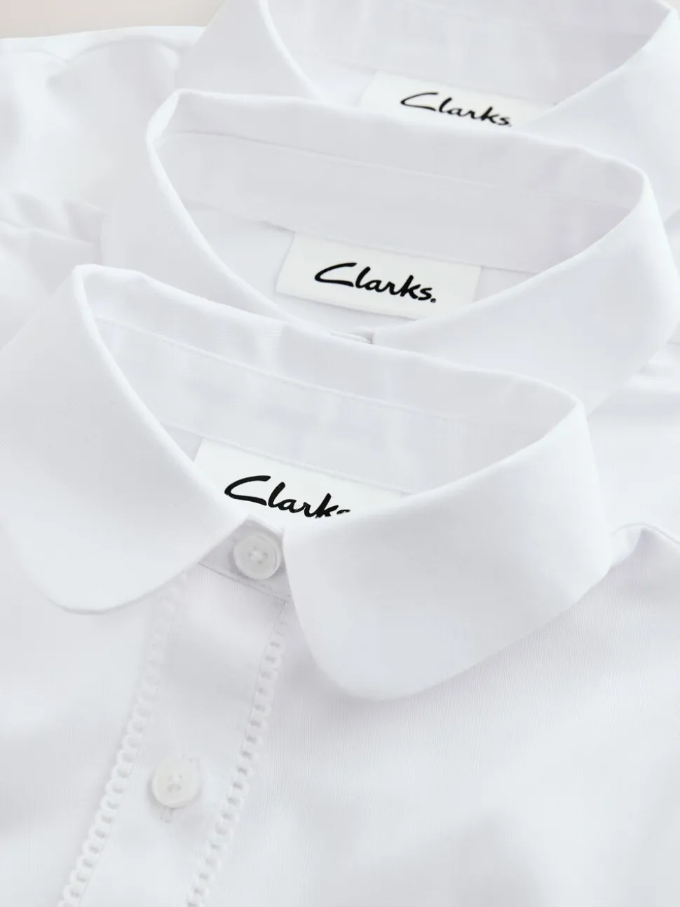 Clarks set van 3 schooloverhemden met lange mouwen en strik