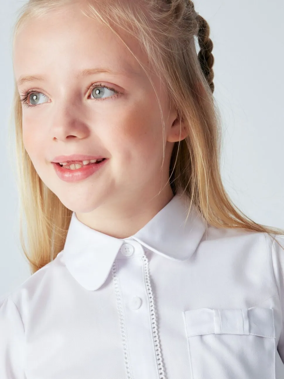 Clarks set van 3 schooloverhemden met lange mouwen en strik
