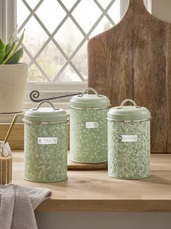 Cordelia - Set van 3 ditsy gebloemde bewaarbussen