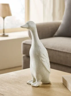 Crackle Glaze Ceramic Runner Duck Ornament