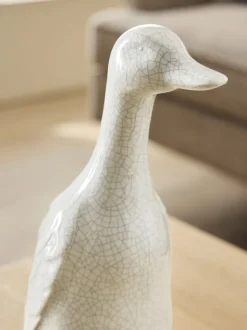 Crackle Glaze Ceramic Runner Duck Ornament