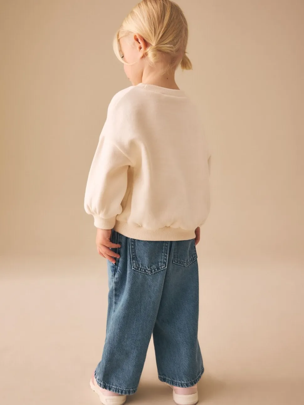 Cream Capybara - Sweatshirt met ronde hals (3 mnd-7 jr)