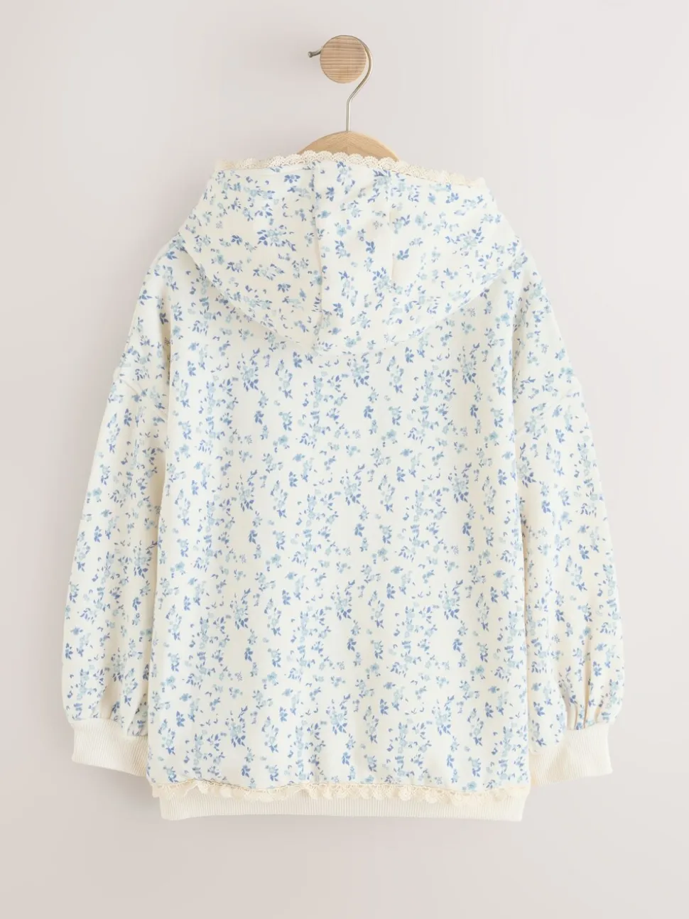 Cream Ditsy Flower - Hoodie (3 - 16 jr)