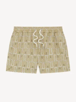 Cream Palmeira Print - Frescobol Carioca Rio Zwembroek