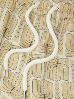 Cream Palmeira Print - Frescobol Carioca Rio Zwembroek