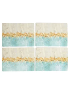 Creative Tops Set van 4 grote Placemats met kurken achterkant en Kunstdruk