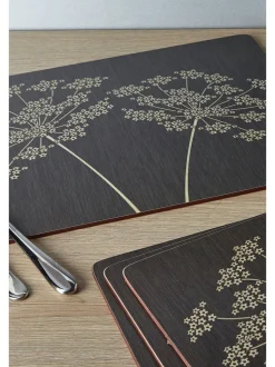 Creative Tops Set van 4 grote Placemats met kurken achterkant en Kunstdruk