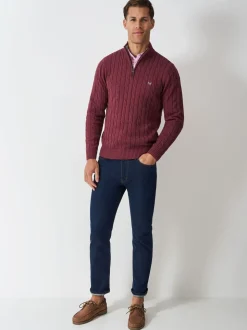 Crew Clothing Oarsman Cable Half Zip Jumper