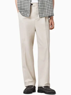 Crème - AllSaints Tallis Straight Trousers