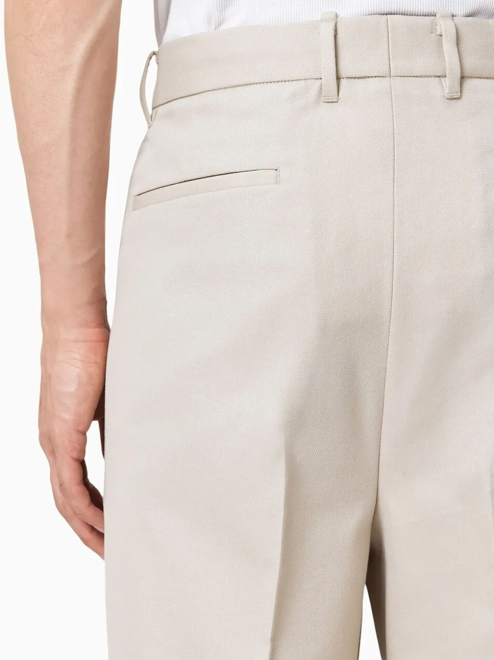 Crème - AllSaints Tallis Straight Trousers