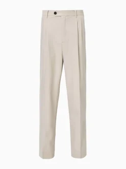 Crème - AllSaints Tallis Straight Trousers