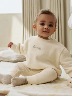 Crème - Baby Sweater en Leggings Set 2 Pieces (0mnd-2jr)