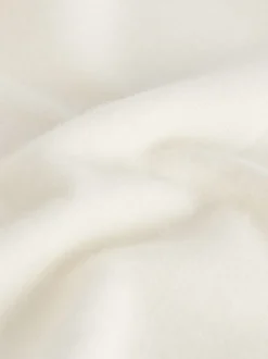 Crème - Barbour® geweven sjaal van lamswol