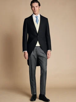 Crème - Charles Tyrwhitt Morning V2 kostuum met verstelbare pasvorm: herenvest