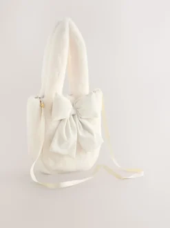 Crème - Cream Fur Bucket Bag