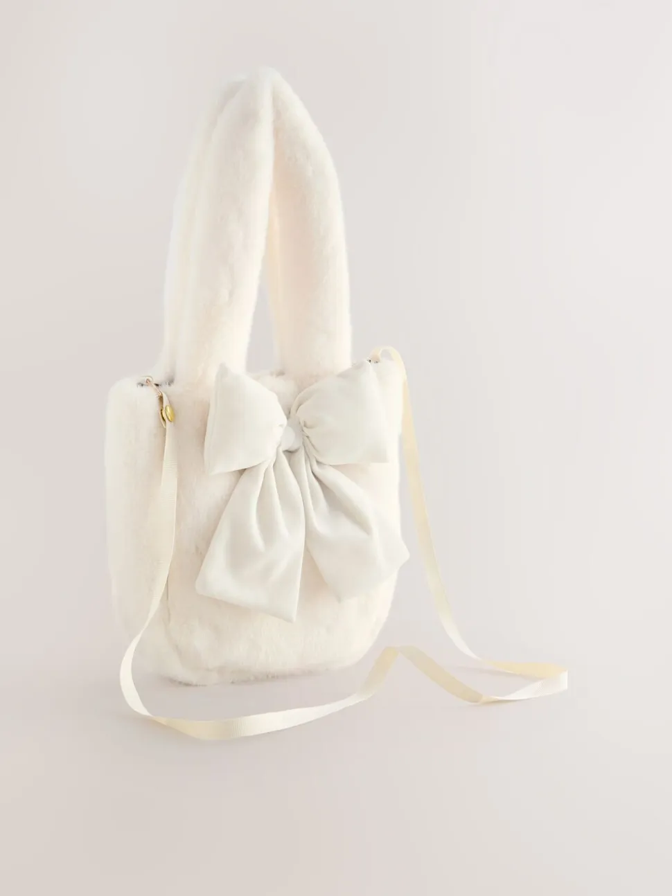 Crème - Cream Fur Bucket Bag