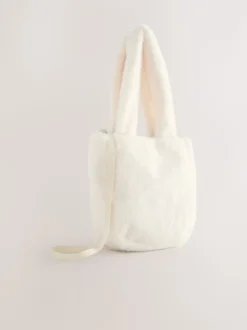Crème - Cream Fur Bucket Bag